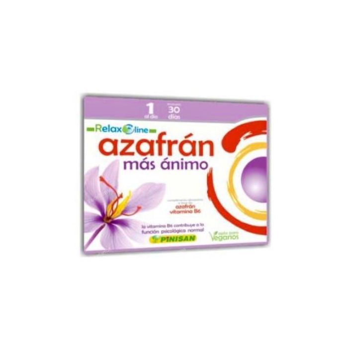 Relax Line Azafrán Más Ánimo con Vitamina B6, Suplemento para Función Psicológica Normal, 30 cápsulas