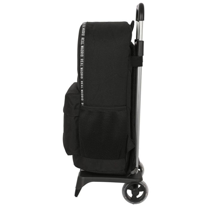 Mochila Escolar con Ruedas Real Madrid C.F. Corporativa Negro 31 x 47 x 15 cm 2