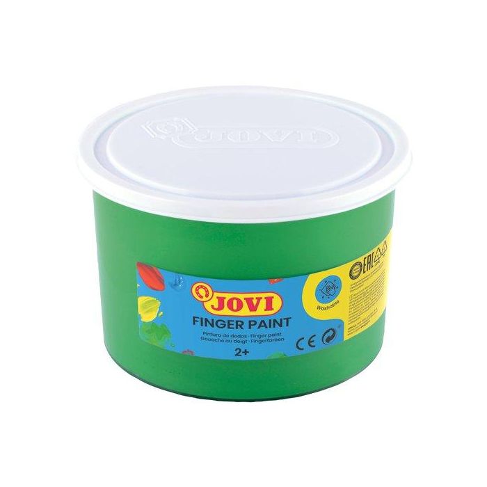 Jovi Pintura de Dedos Finger Paint 500 mL - Verde, No Tóxica, Lavable, Ingredientes Naturales