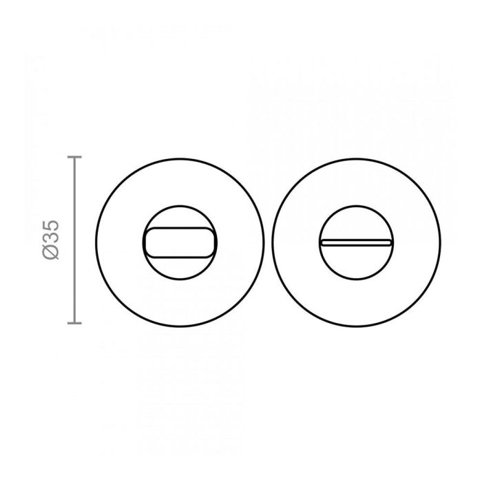 Edm Muletilla roseta 707 ø35 mm Níquel satinado Aluminio 2 Edm Muletilla roseta 707 ø35 mm Níquel satinado Aluminio 2