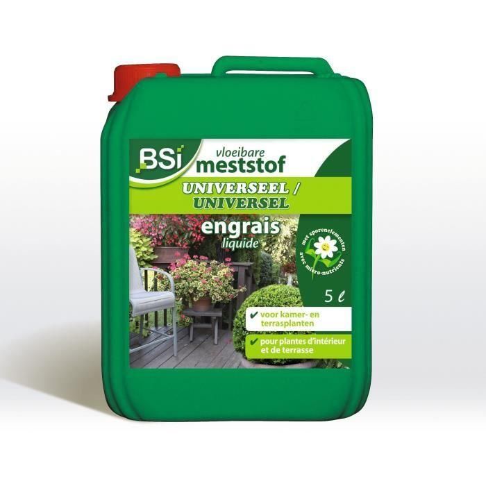 BSI - Abono Universal - Para Plantas de Interior y Exterior - Con Oligoelementos - Salud y Floración - 5L - UAB