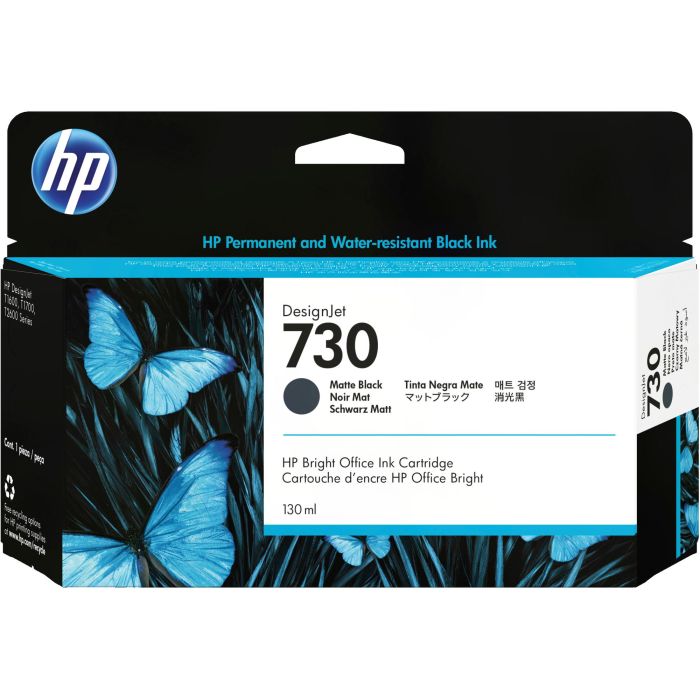 HP Tinta Negro Mate T1700 Series Nº 730 Cartucho 130 ML para Designjet 0 HP Tinta Negro Mate T1700 Series Nº 730 Cartucho 130 ML para Designjet 0