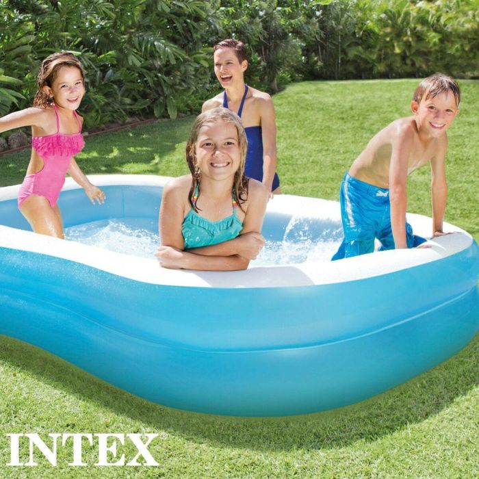 Piscina Hinchable Intex Azul Blanco Azul/Blanco 540 L 203 x 48 x 152 cm (3 Unidades) 3