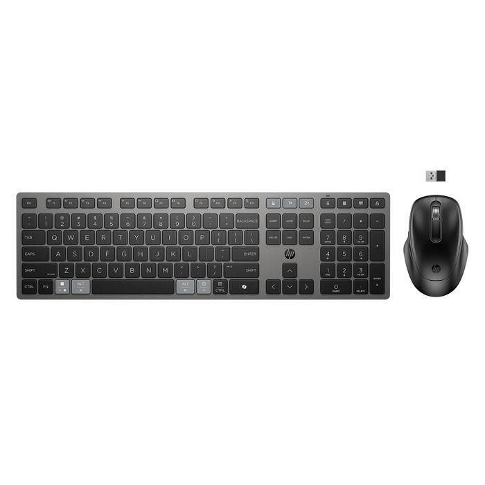 HP Teclado y Ratón Inalámbricos Recargables, Multidispositivo, Negro 2