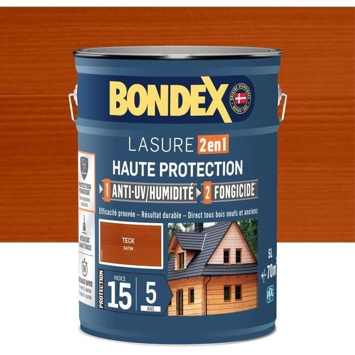 Tinte de alta protección 2 en 1 - Teca satinada - BONDEX - 5 L