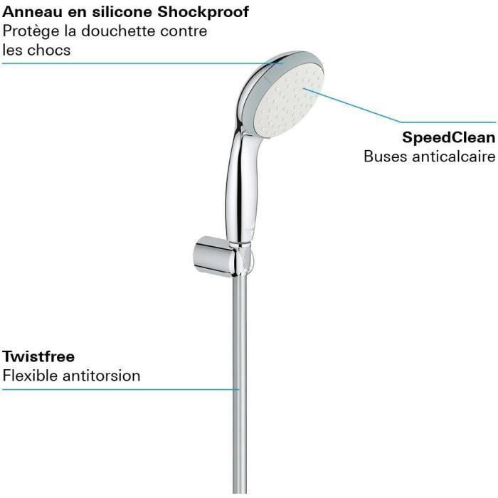 GROHE - Set de ducha de 1 chorro con soporte de pared 3 GROHE - Set de ducha de 1 chorro con soporte de pared 3