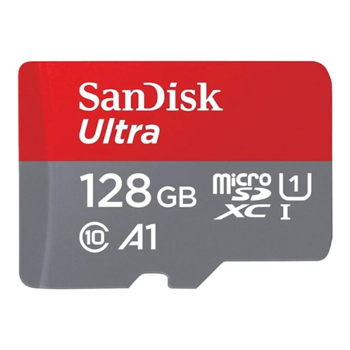 SanDisk SDSQUAB-128G-GN6MA Tarjeta de Memoria Ultra 128GB microSDXC Clase 10 UHS-I A1 con Adaptador 140MB/s para Móviles y Tabletas Android Full HD