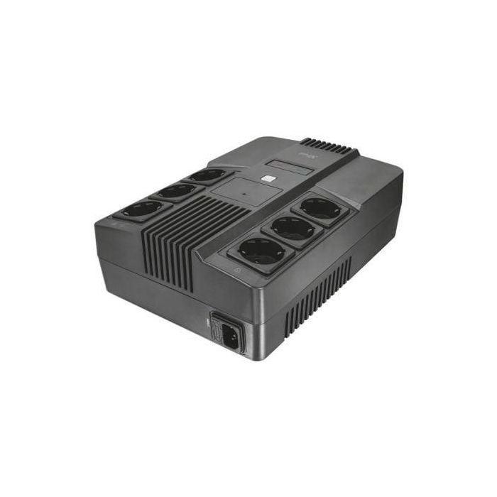 Trust 23326 SAI Maxxon Línea Interactiva 800VA/360W, 6 Salidas (3 Batería), Protección Sobretensiones, AVR y USB