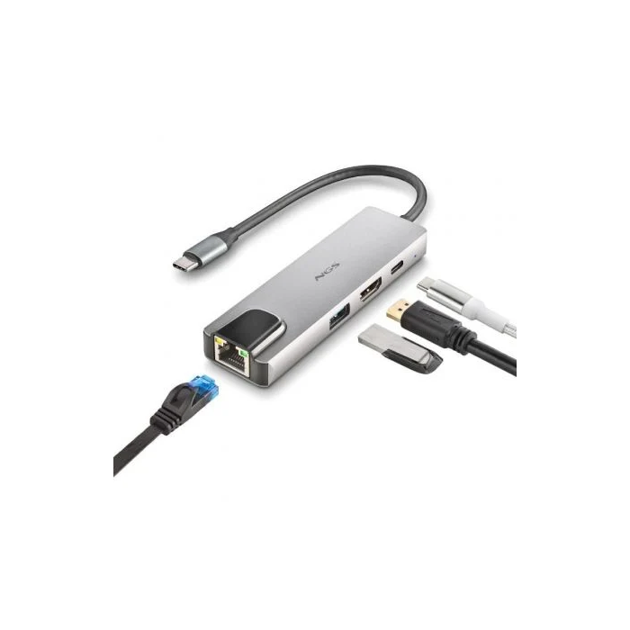 NGS WonderDock Supra WONDERDOCKSUPRA Docking USB Tipo-C con HDMI 4K, USB-C PD 100W, USB 3.0 y RJ45 Gigabit 1