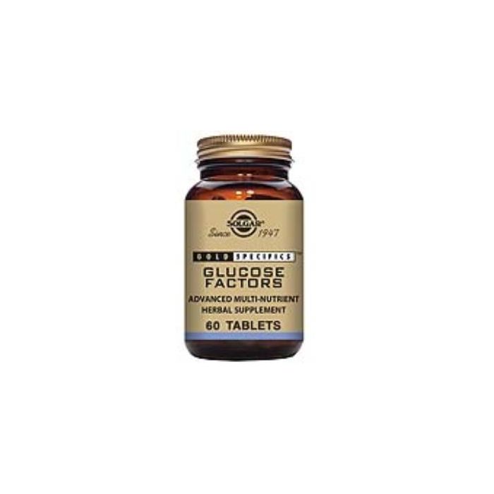 SOLGAR Gs Glucose Factors 60 Comprimidos - Mantiene niveles de glucosa regulados, apto para veganos