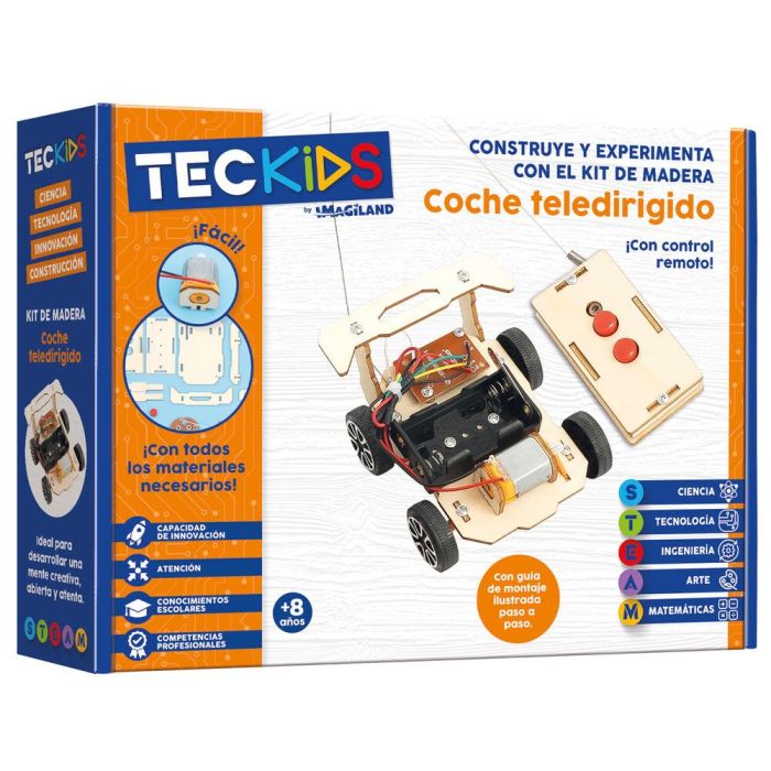 BOOKIT Maqueta Coche Teledirigido de Madera para Construir Edad +8 Años