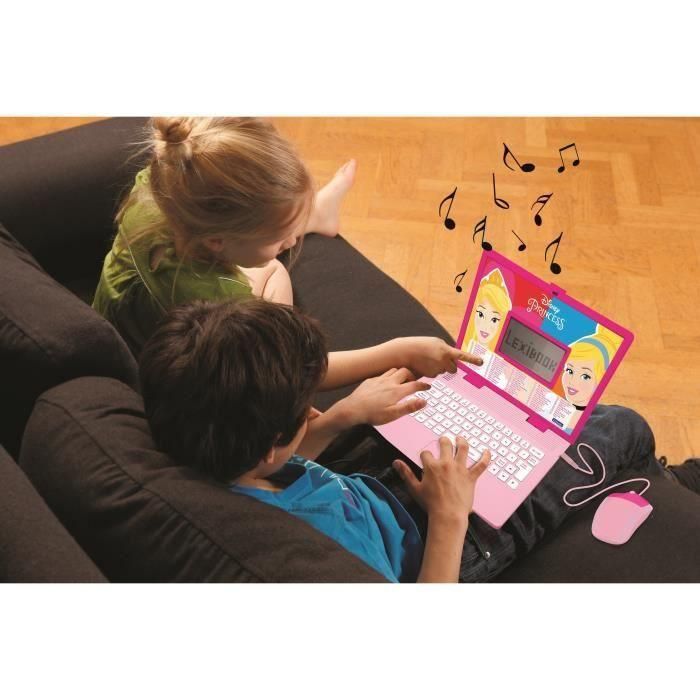 Lexibook Ordenador Educativo Portátil Disney Princesas 124 Actividades Bilingüe Francés/Inglés para Aprendizaje Divertido 1