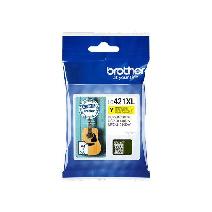 Brother Tinta Amarilla para Impresoras Brother DCP-J1050DW y MFC-J1010DW, Capacidad hasta 500 Páginas