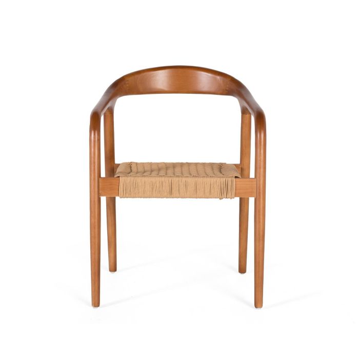 Giner Y Colomer - Lote de 2 Sillas con Brazos de Madera de Caucho, Color Avellana, Asiento con Cuerda Natural 1 Giner Y Colomer - Lote de 2 Sillas con Brazos de Madera de Caucho, Color Avellana, Asiento con Cuerda Natural 1