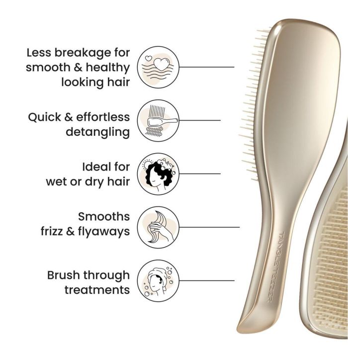 Tangle Teezer #Neo Gold Ultimate Detangler. Cepillo Desenredante para Pelo Húmedo y Seco, Edición Especial 4 Tangle Teezer #Neo Gold Ultimate Detangler. Cepillo Desenredante para Pelo Húmedo y Seco, Edición Especial 4