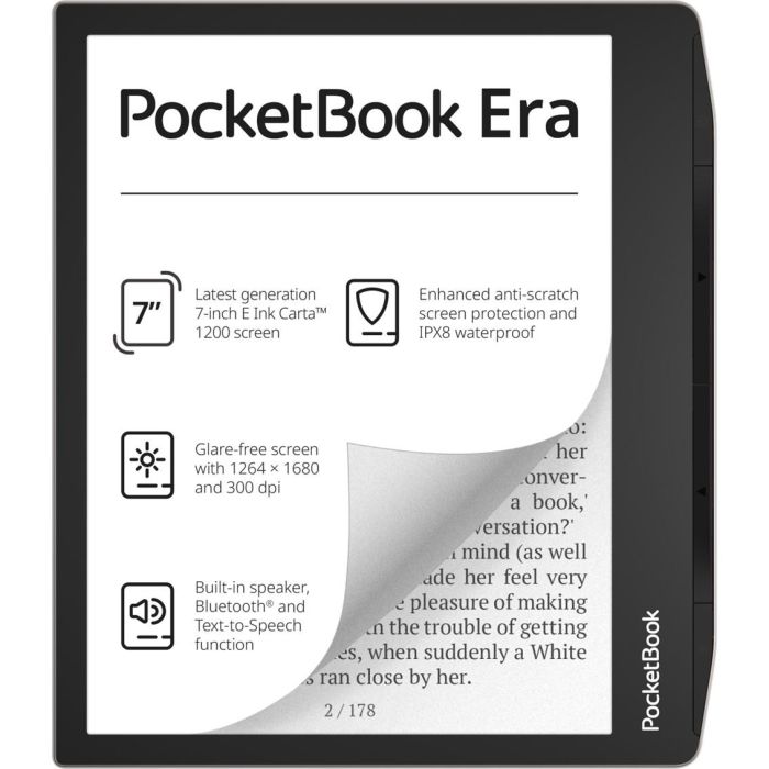 Pocketbook Era Lector de Ebooks 7 Pulgadas 16GB Plata con Pantalla E Ink Carta 1200 y Resistencia al Agua IPX8 0 Pocketbook Era Lector de Ebooks 7 Pulgadas 16GB Plata con Pantalla E Ink Carta 1200 y Resistencia al Agua IPX8 0