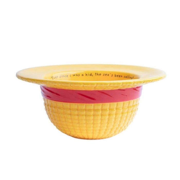 ERIK Bowl 3D Sombrero Paja Monkey D. Luffy One Piece 500ml Dolomita Decoración en Relieve