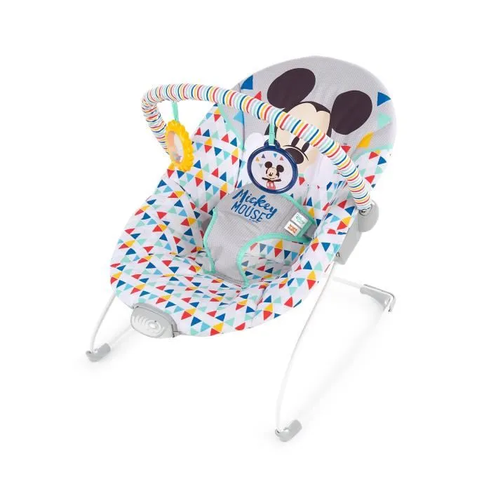 Disney Baby Mickey Transat con Asiento Vibrante y Barra de Actividad Happy Triangles para Bebé de 0-6 Meses 0 Disney Baby Mickey Transat con Asiento Vibrante y Barra de Actividad Happy Triangles para Bebé de 0-6 Meses 0