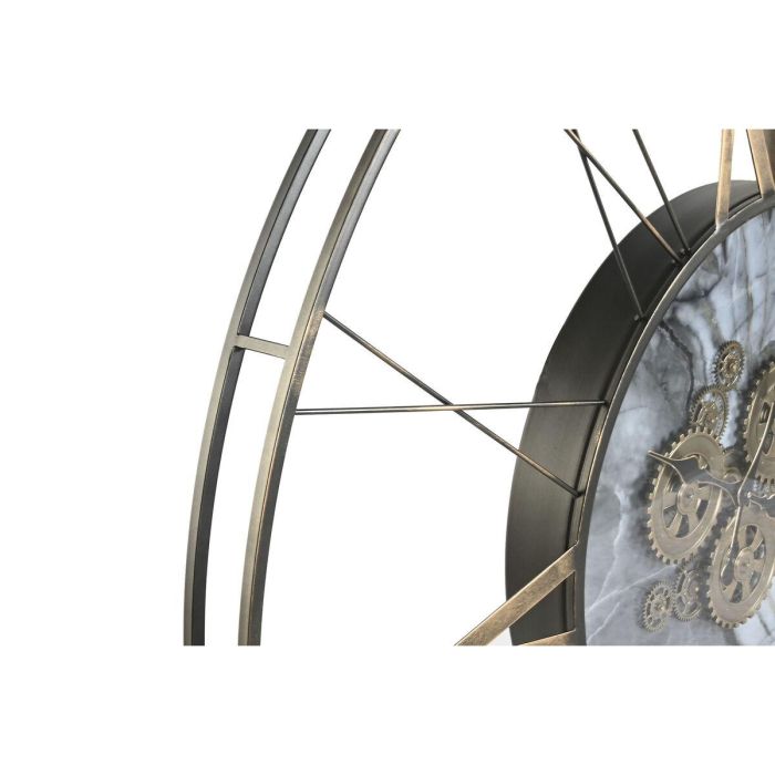 Reloj de Pared Home ESPRIT Blanco Dorado Metal 140 x 9 x 140 cm 4