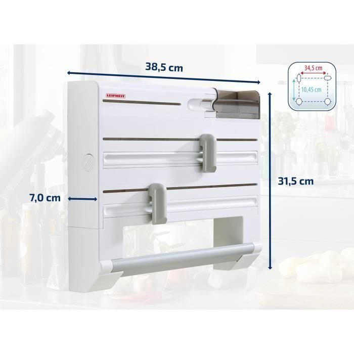 Dispensador de 3 rollos LEIFHEIT Parat Plus - Blanco y gris 5 Dispensador de 3 rollos LEIFHEIT Parat Plus - Blanco y gris 5