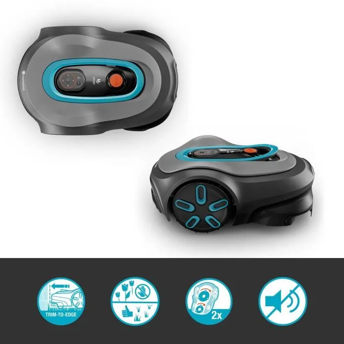 Gardena 4066407025431 Robot Cortacésped Smart SILENO max 1200 para 1200 m², DuoConnect, Bluetooth 1