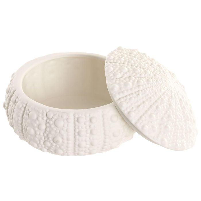 DKD Home Decor Hangzhou design 26a Joyero Mediterraneo Blanco Gres 19 x 10.5 x 19 cm