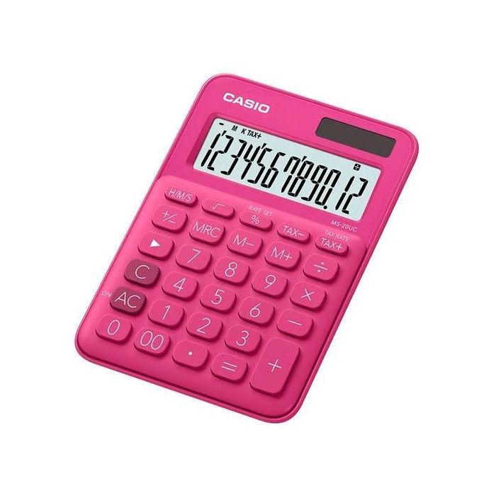 Casio Calculadora De Oficina Sobremesa Fucsia 12 Dígitos Ms-20Uc Casio Calculadora De Oficina Sobremesa Fucsia 12 Dígitos Ms-20Uc
