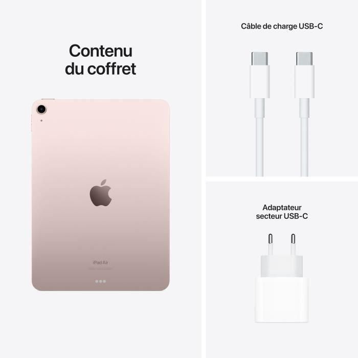 Apple - iPad Air (2022) - 10.9 - WiFi - 64 GB - Rosa 3 Apple - iPad Air (2022) - 10.9 - WiFi - 64 GB - Rosa 3