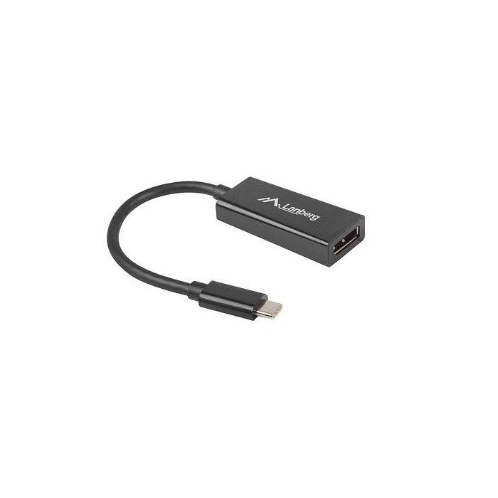 Lanberg AD-UC-DP-01 Adaptador USB Tipo C a DisplayPort Macho Hembra 0,15 m Negro 1