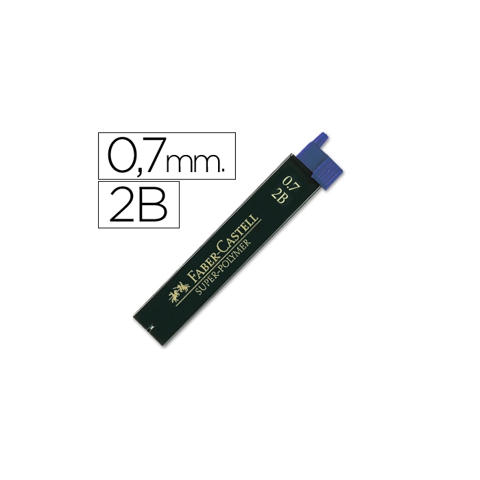 Faber-Castell Minas Grafito 9067 0,7 mm 2B Estuche 12 Minas 0 Faber-Castell Minas Grafito 9067 0,7 mm 2B Estuche 12 Minas 0