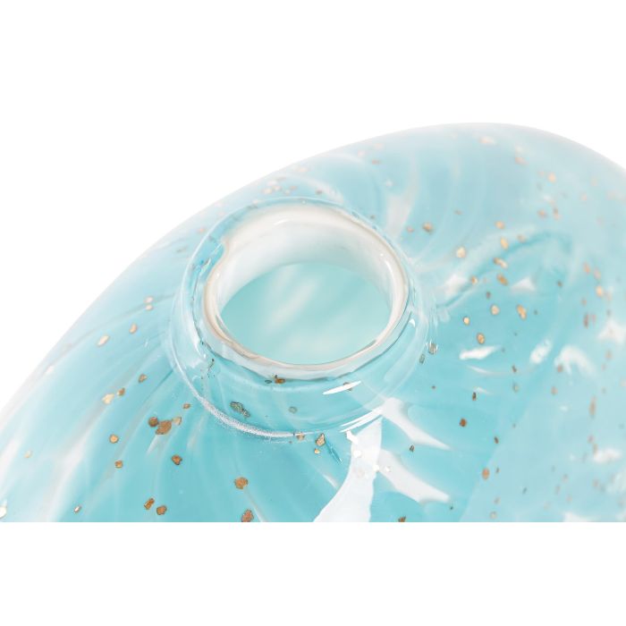 DKD Home Decor Jarrón Mediterráneo de Cristal Azul para Decoración Interior y Centros de Mesa - Dimensiones 12x20x9.5 cm 2 DKD Home Decor Jarrón Mediterráneo de Cristal Azul para Decoración Interior y Centros de Mesa - Dimensiones 12x20x9.5 cm 2