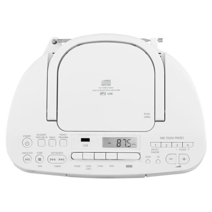 Radio CD K7 - MEDION - FM - 2x3W RMS - Blanco 2 Radio CD K7 - MEDION - FM - 2x3W RMS - Blanco 2