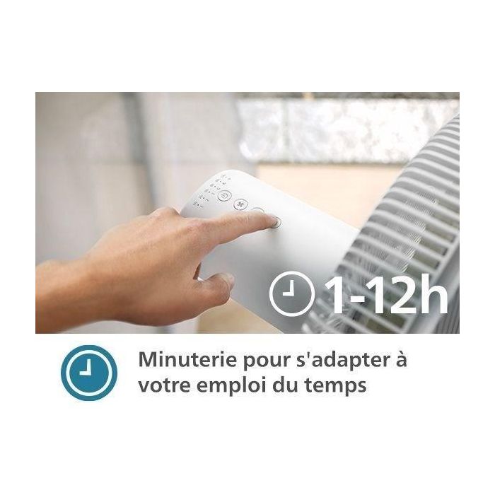 Ventilador de pedestal - PHILIPS - CX2550/00 - Altura regulable 82-125 cm - Ultra silencioso - Blanco 4 Ventilador de pedestal - PHILIPS - CX2550/00 - Altura regulable 82-125 cm - Ultra silencioso - Blanco 4