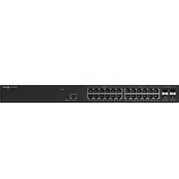 LANCOM GS-3628X Switch Gestionado L2/L3, 24 Puertos (12x Gigabit, 12x 2.5G Ethernet), 4 Ranuras SFP+, Montaje en Rack 1U