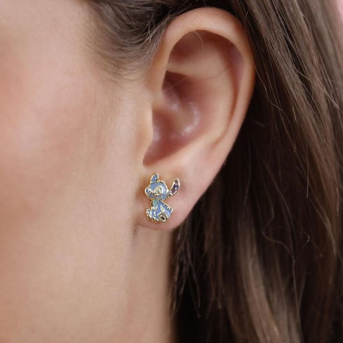 Disney Pendientes Angel & Stitch Plata 925