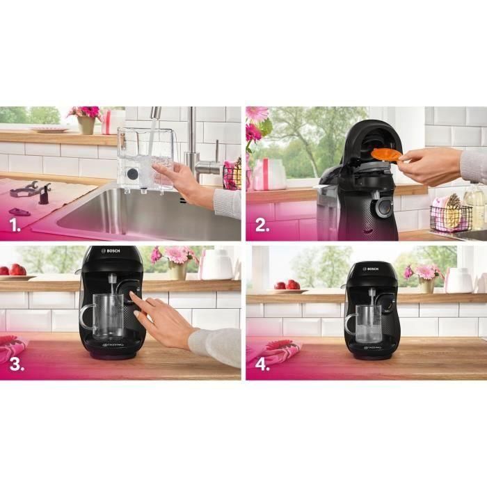 Cafetera multibebidas BOSCH TASSIMO T10 Happy negra 1400 W 5 Cafetera multibebidas BOSCH TASSIMO T10 Happy negra 1400 W 5