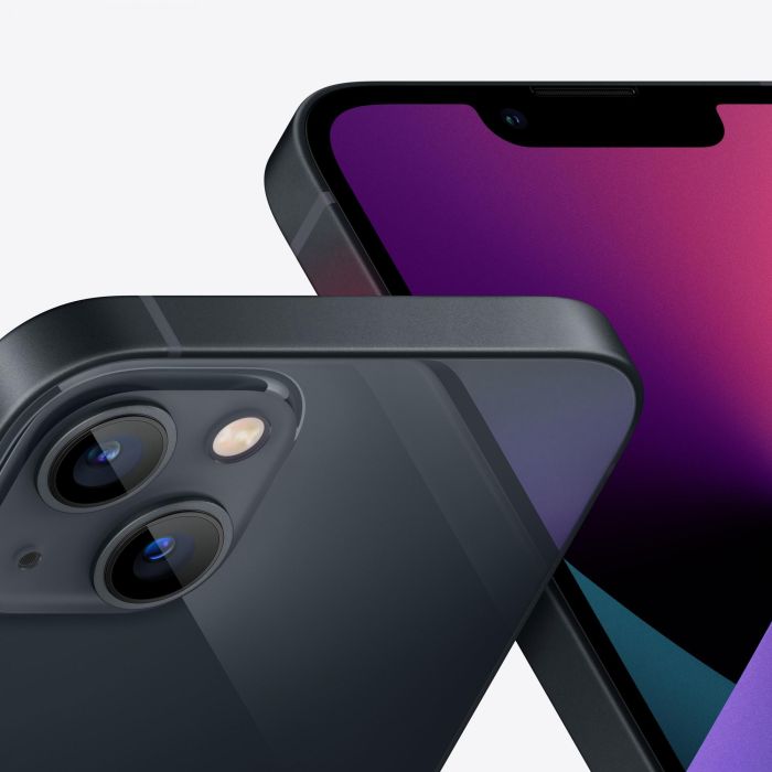 Apple iPhone 13 128GB Midnight - Pantalla OLED de 6.1", iOS 17, Cámara Dual 12MP, Chip A15 Bionic, 5G 3