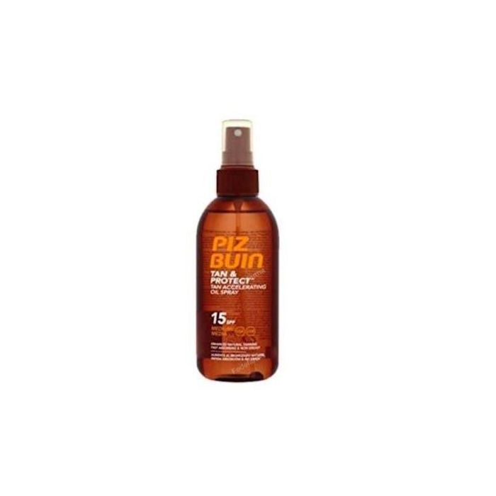 Piz Buin TAN & PROTECT Aceite en spray protector solar SPF15 para potenciar bronceado, resistente al agua 150 ml