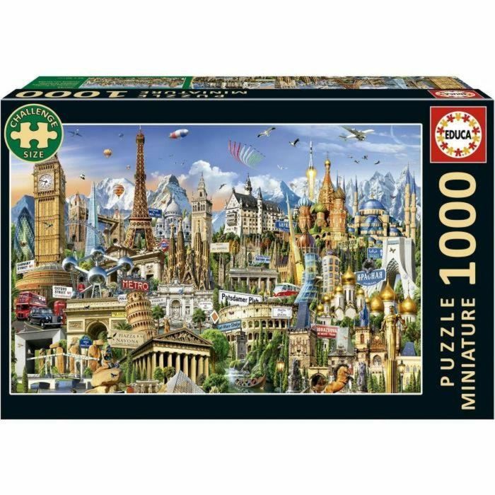 Educa EDU1748018663737 Puzzle Símbolos de la Europa en Miniatura 1000 piezas 62,5 x 30 cm a partir de 12 años 4