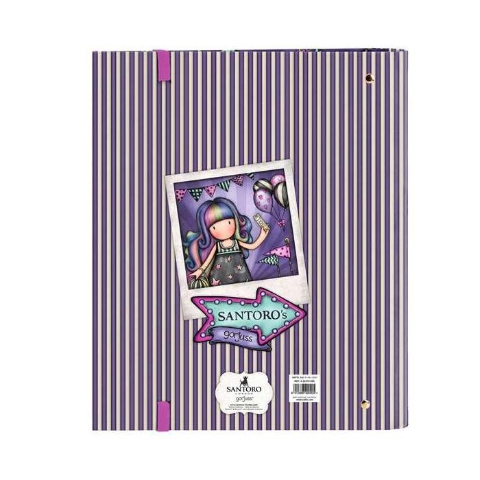 Carpeta de anillas Gorjuss Up and away Morado (27 x 32 x 3.5 cm) 1