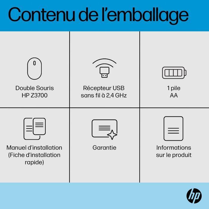 HP Z3700 Ratón Inalámbrico Dual Silver, Móvil y Versátil para Trabajar en Cualquier Lugar 7