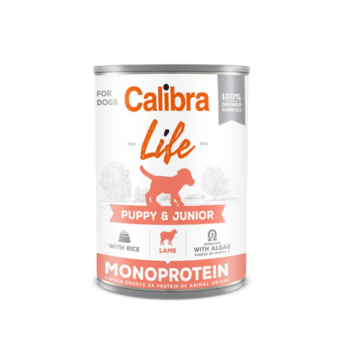 Calibra Dog Life Lata Puppy&Junior Cordero Y Arroz 6x400 gr