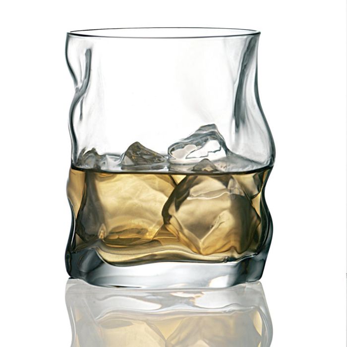 Bormioli Rocco Sorgente Vaso Bajo de Vidrio Transparente 42 cL con Relieve, Pack 6 Unidades, Fabricado en Italia, Apto Lavavajillas 2