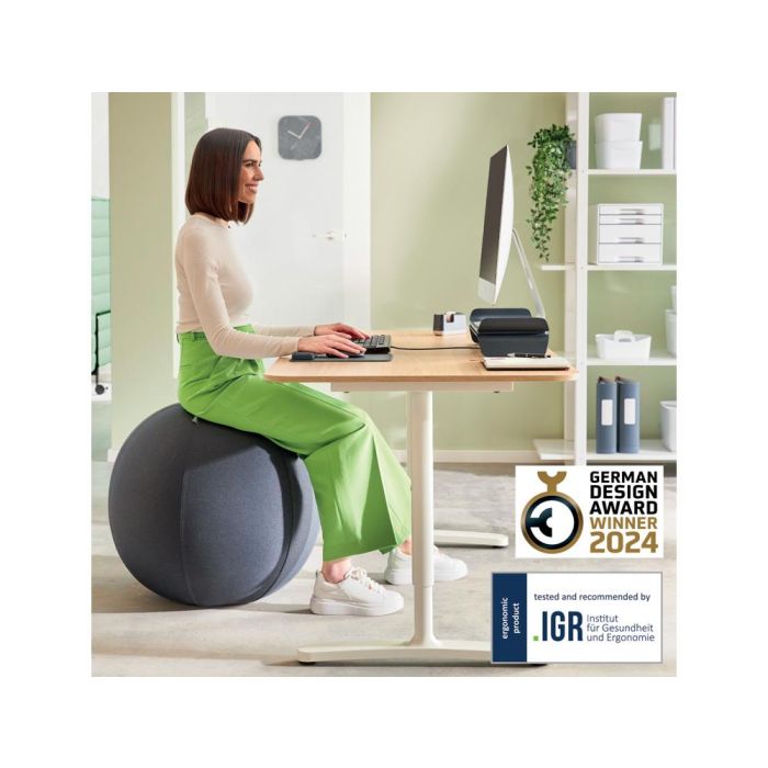 Balon De Asiento Leitz Active Sitzball Antideslizante 65 cm Color Gris Oscuro 1