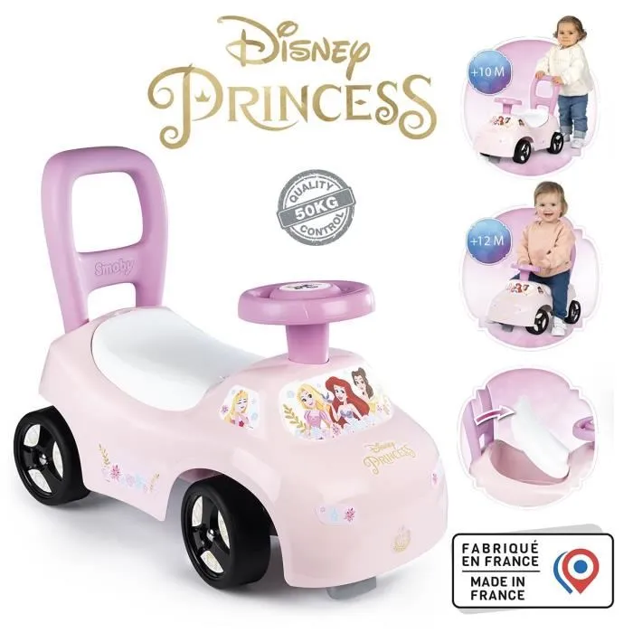 Smoby Portabebés 2 en 1 Princesas Disney Caja bajo sillín + Bocina 3032160109634 Fabricado en Francia 1