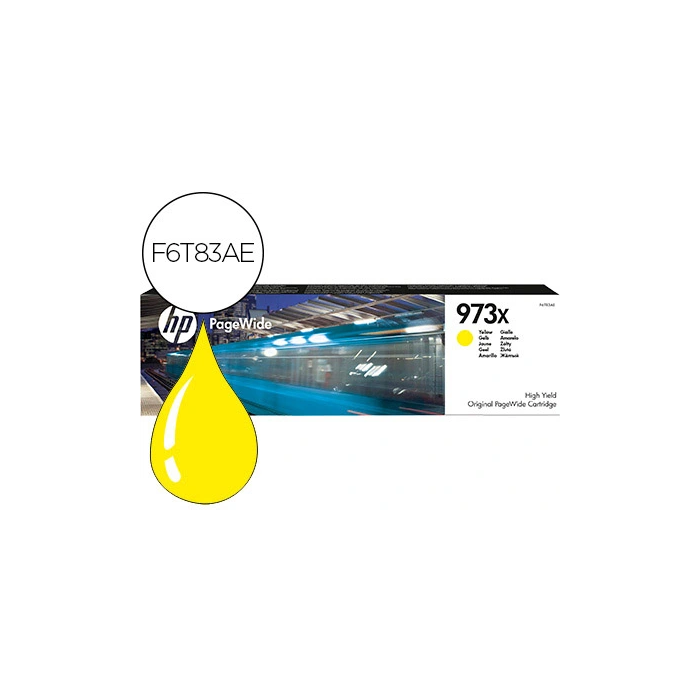 HP PageWide Pro 477 nº973X Cartucho Amarillo Alta 0 HP PageWide Pro 477 nº973X Cartucho Amarillo Alta 0