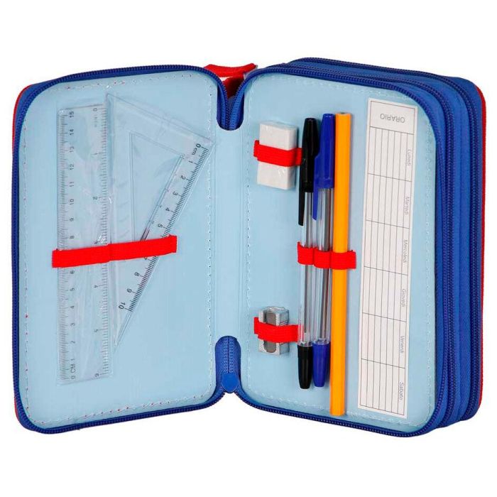 KARACTERMANIA Plumier Capitán América Marvel Estuche Escolar Completo con 18 Lápices de Colores y 18 Rotuladores 21x14x7cm 2 KARACTERMANIA Plumier Capitán América Marvel Estuche Escolar Completo con 18 Lápices de Colores y 18 Rotuladores 21x14x7cm 2