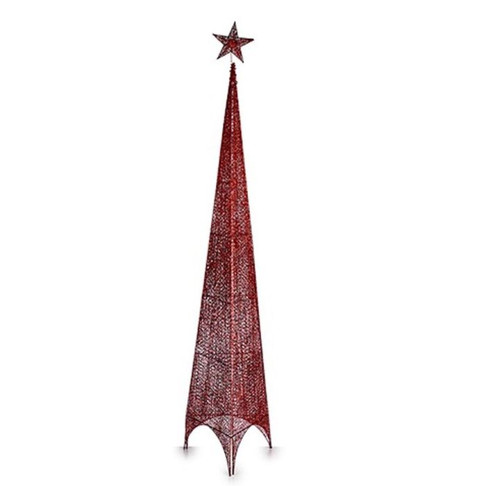 Árbol de Navidad Torre Rojo Metal Plástico 42 x 218 x 42 cm (3 Unidades) 2