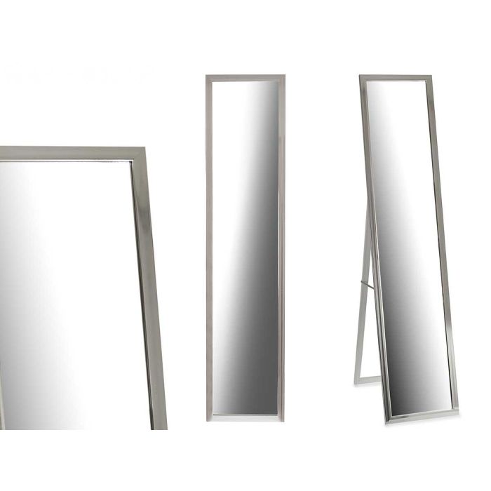Espejo de Pie Plateado 30x120 cm - Giftdecor, Madera y Cristal (6 Unidades) Espejo de Pie Plateado 30x120 cm - Giftdecor, Madera y Cristal (6 Unidades)