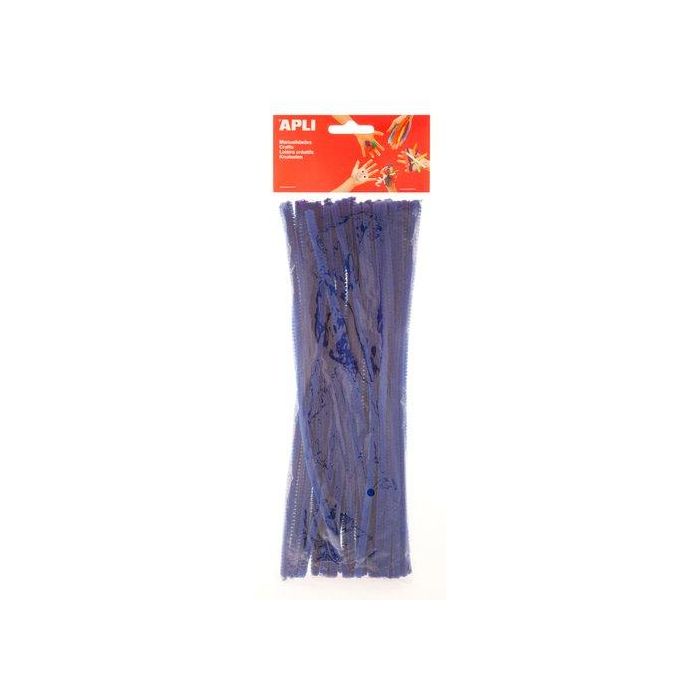 Limpia Pipas Varilla Apli Azul 30 Cm. Bolsa De 50 (Set de 5)